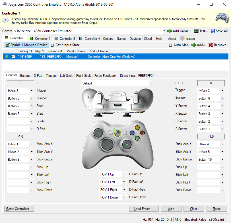 Xbox Controller Emulator